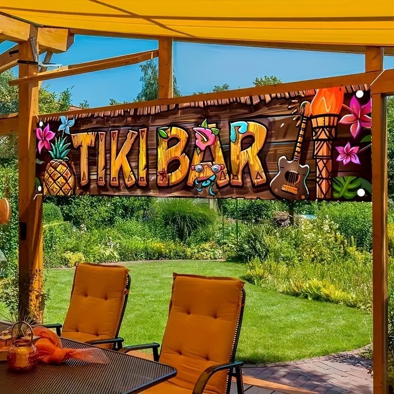 Yard Sign Blank - Spanduk Bar Tiki Dekorasi Pesta Tema
