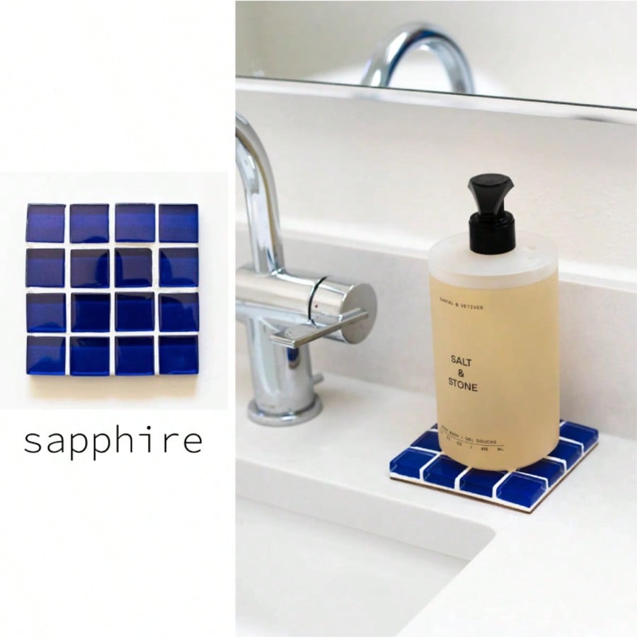 Set Tatakan Gelas Kaca Mosaik  - Ceramic Tile Blank ulasan dan harga