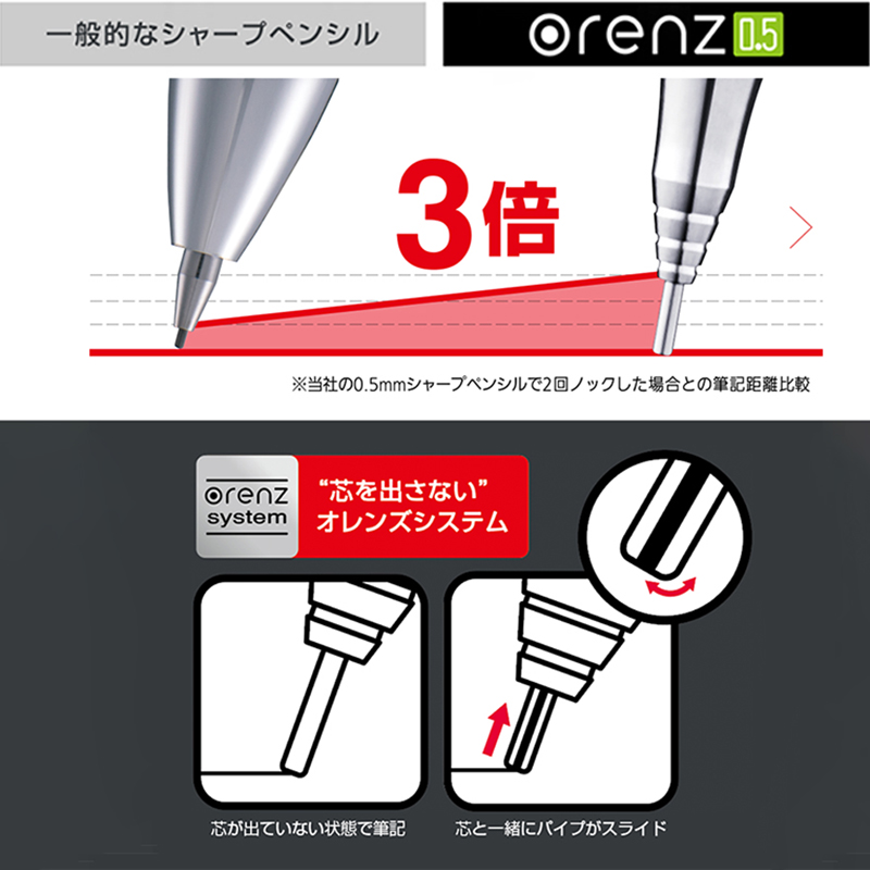 1 buah Pentel Orenz Pensil mek - Pentel Pen Energel ulasan dan harga